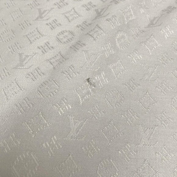 Auth LOUIS VUITTON Shawl Evermore M77647 Silver - QB2282 Scarf Silk Wool - Picture 2 of 7